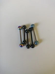 5x Surgical Steel Ex-Display Piercing Barbells For Ear, Nipple, Tragus Etc - Picture 1 of 1
