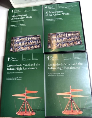 30 Masterpieces Ancient Leonardo da Vinci Italian Lot Great Courses Discs/Books - Image 1 of 3
