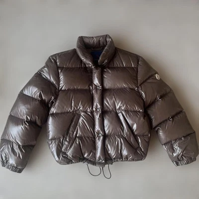 Jaqueta MONCLER Patch Down Blusa Casaco Feminino Tamanho 0 Marrom  - Imagem 1 de 4