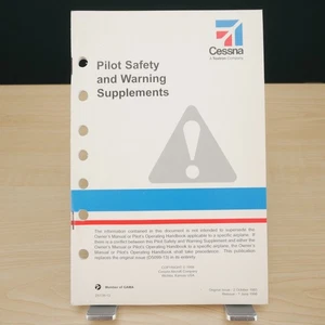 Cessna Pilot Safety and Warning Supplements from 1998 - D5139-13 - Picture 1 of 7