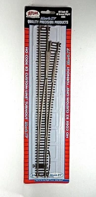 Atlas #566 HO Scale New 2025 Code 83 #8 Right Hand Custom Line Turnout - Image 1 of 4