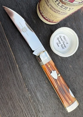 GEC 99 Great Eastern Cutlery 990118 WallStreet Orange Springfield Bone Knife NIT - Image 1 of 4