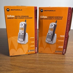 2- Motorola MD71 5.8GHz Digital Ampliable Inalámbrico Teléfono Auricular y Cargador! NOS - Imagen 1 de 11