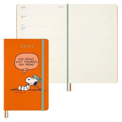 MOLESKINE Buchkalender Peanuts Snoopy Tomorrow 2026 mehrfarbig