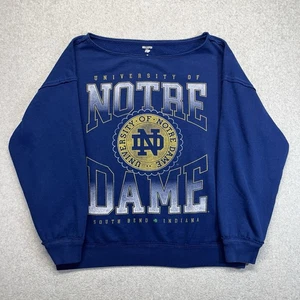 Sudadera Hollister X Azul 84 Notre Dame Cuello Redondo Mujer’s Azul Medio Cuello Ancho - Imagen 1 de 16