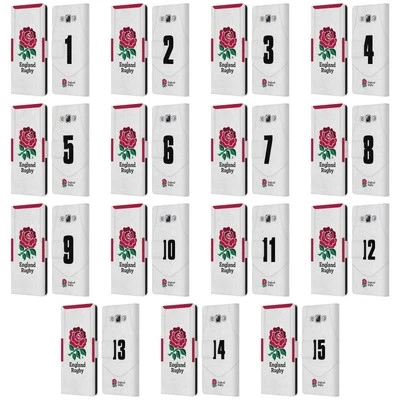ENGLAND RUGBY UNION 2020/21 PLAYERS HOME KIT LEATHER BOOK CASE FOR SAMSUNG 3 - Image 1 of 4