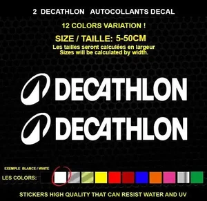 2 DECATHLON STICKERS Genuine Decal Sticker WATERPROOF STICKERS - Picture 1 of 1