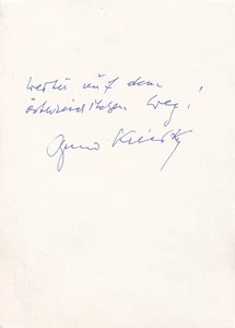 Bruno Kreisky Original Autogramm Foto-AK Widmung weiter... Österreich 2508125 - Picture 1 of 2