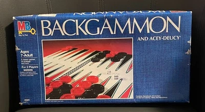 Backgammon And Acey-Deucy Board Game Vintage MB Games 1982 Used very good - Image 1 of 4