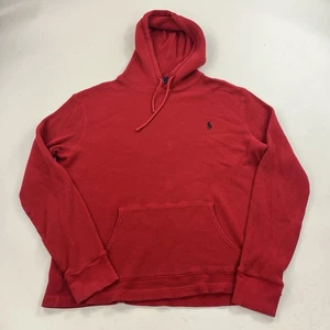 Polo Ralph Lauren Rojo Tejido Gofre Pullover Sudadera con Capucha Camisa Ligera Talla Mediana - Imagen 1 de 7