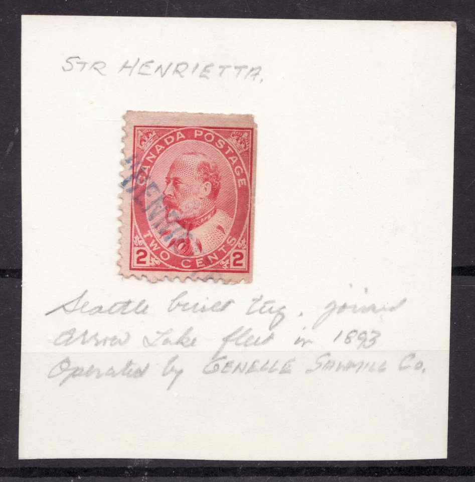 Sc #90bs - Edwardian Steamship cancel RF 500 Henrietta // Genelle  ~ Superfeas  - Image 1 of 1