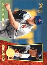 1995 Select Artist's Proofs California Angels Baseball Card #70 Brian Anderson