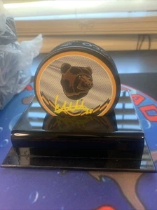 Linus Ullmark Boston Bruins Signed 2022-23 Reverse Retro Hockey Puck - Picture 1 of 3