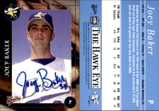 Joey Baker Signed 2001 Multi-Ad Burlington Bees #2 Card *Autograph Den* Auto