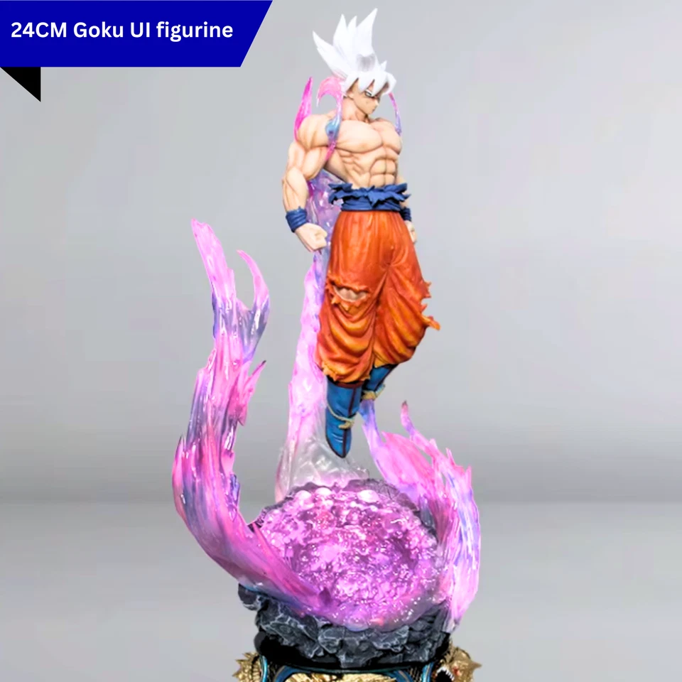BANDAI 24CM Dragon Ball Goku Ultra Instinct Figure PVC Action Model Toy Collectible