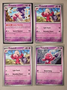 2x Tinkaton 105/193, 4x Tinkatuff 103/193, 1x Tinkatink 102/193 NM - Foto 1 di 3