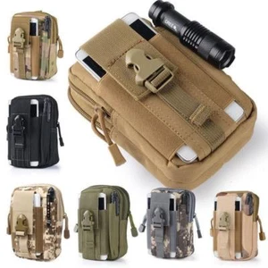 Outdoor Tactical Molle Belt Utility Pouch Waist Pack Phone Bag Hunting Holder FY - Picture 1 of 18