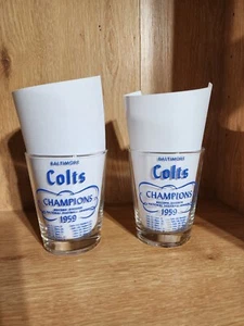 1959 Baltimore Colts Set If 2 Champions Glass - Picture 1 of 10