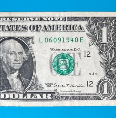 June 9, 1940 / 6 September 1940 (L 06091940 E) BIRTHDAY Note $1 One Dollar Bill - Image 1 of 4
