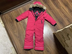 Canada Goose Kids Grizzly Pink Snowsuit Size 4-5(110/56) - Picture 1 of 24