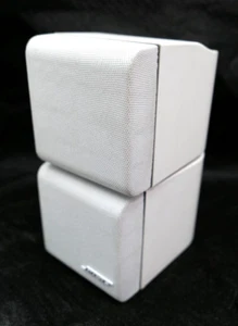 White Bose Double Cube Swivel Speaker Lifestyle Acoustimass - Works! - Picture 1 of 9
