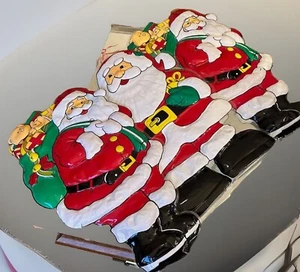De colección 21 y 19 pulgadas Plástico Formado al Vacío 3D Papá Noel Juguete Saco Árbol Percha de Pared Decoración - Imagen 1 de 14