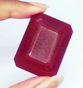 127.52 Ct Natural Red Ruby Huge Size Loose Certified Gemstone Ruby Opaque Gems - Picture 1 of 9