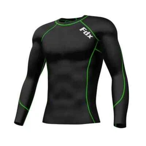 Camiseta de compresión para hombre con armadura de capa base manga larga térmica gimnasio deportes ajuste de piel - Imagen 1 de 11