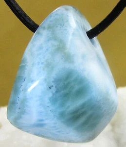 LARIMAR    Trommelstein   Anhänger  TROMMELSTEIN   GEBOHRT   Nr.86 - Bild 1 von 2