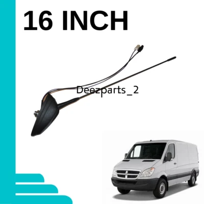 16" Black Replacement Antenna AM/FM For Dodge Sprinter 3500 (2007-2009) - Image 1 of 3
