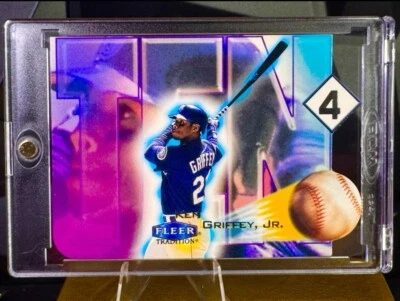 Ken Griffey Jr. DIE CUT COLOR SPLASH MARINERS HOF FLEER 10 4 MVP MINT - Image 1 of 4