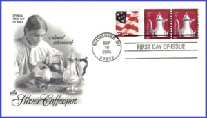 USA3 #3759 U/A ARTCRAFT FDC STR2 Silver Coffee Pot - Picture 1 of 1