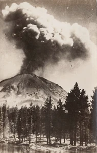 RPPC Mt Lassen Volcano Ash Cloud Eruption May 22, 1915 Mineral, California CA - Picture 1 of 6