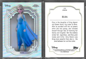 Topps Chrome Disney 2024 #153 Elsa Frozen Refractor Card - Picture 1 of 1