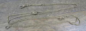 Cadena de reloj de bolsillo vintage única con eslabón enchapado en oro para damas - 50" con DIAPOSITIVA - Imagen 1 de 12
