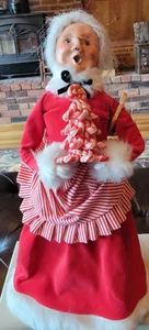 BYERS CHOICE Caroler 2012 CANDY CANNA MRS. CLAUS #3 - Foto 1 di 6