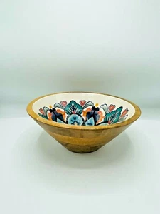 Gibson Home Wood & Melamine Bowl Salad Bowl Table Display California India Boho - Picture 1 of 8