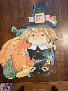VTG Gibson THANKSGIVING DIECUT CARDBOARD DECORATION FALL HARVEST MADE IN USA - Picture 1 of 12