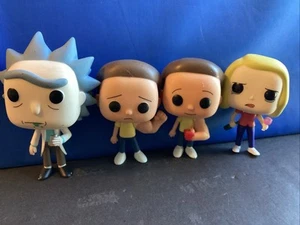 4 Rick and Morty Funko Pops Beth, Rick, Morty (2) Pre-owned Lot #512 - Picture 1 of 1