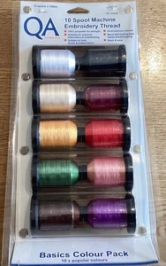 QA Máquina de Coser Hilo de Bordar 10x1000M Carretes Paquete Básico de Colores TOTALMENTE NUEVO - Imagen 1 de 1