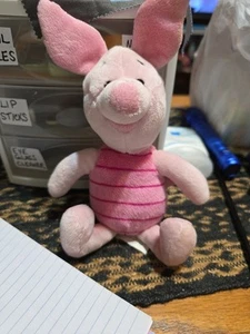 Disney PIGLET 7.4" Plush Winnie the Pooh Friends Pink Pig Stuffed Animal Toy - Picture 1 of 2