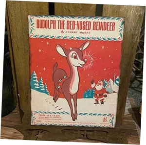 QISPIOD Rudolph The Red Nosed Reindeer Sign,Christmas Decoration Retro Metal  - Picture 1 of 7