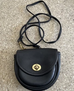Bolso Bandolera CONVERTIBLE MINI BLOQUEO GIRATORIO Negro COACH Vintage Años 90 9826 EE. UU. - Imagen 1 de 6