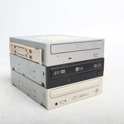 Lot of 3X CD-ROM Disc Drives. Beige Silver Black Bundle - Image 1 of 4