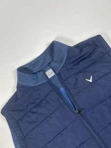 Callaway Herren Gr. 3XL Golf Full Zip gesteppte gefütterte Weste Jacke marineblau - Bild 1 von 9