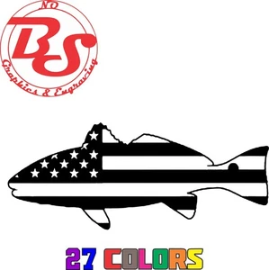 6" Redfish Sport Fishing Vinyl Decal Boat Lake River Ocean Salt Water Fish noBS - Picture 1 of 49