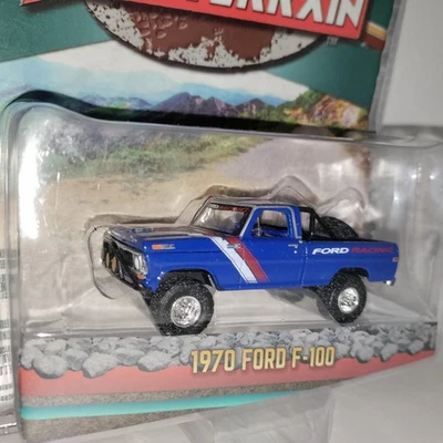 Ford Racing F-100 1970 todo terreno Greenlight 1:64 diecast elevado con barras antivuelco Foto 1 de 4