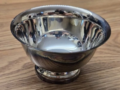 "Cuenco pequeño Reed & Barton diseño Paul Revere 14 placa de plata 3,5"" L X2,5" H" Foto 1 de 4