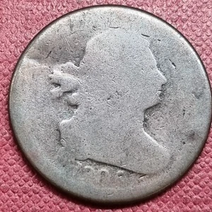 1805 Draped Bust Half Cent 1/2c Circulated #94163 - Picture 1 of 2