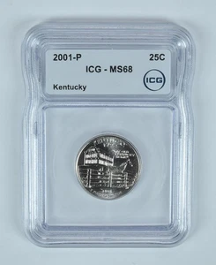 2001-P Washington State Quarter Kentucky MS68 ICG - Picture 1 of 5